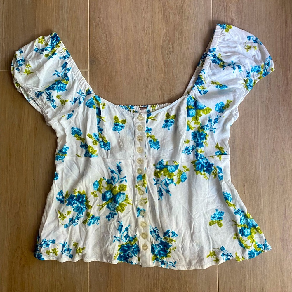 Free People Close to You Floral Blouse